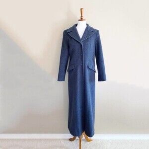 Arden B Full Length Charcoal Grey Wool Coat Size M